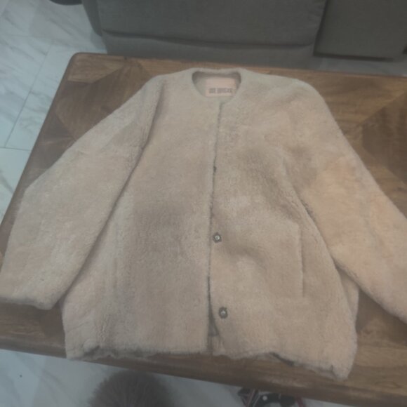 KARL DONOGHUE Shearling Oversized Jacket UK10 US6 IT42 M new $3342.00 - Picture 1 of 7